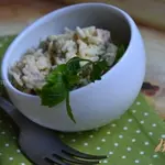 Рисовый салат с копченой курятиной