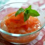 Сорбе с манго и клубникой