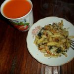 Жаренный картофель с луком и укропом