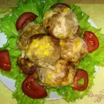 Фрикадельки с сыром и кукурузой