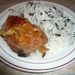 Курица, запеченная с мандаринами и медом