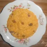 Тыквенная каша с пшеном и с изюмом