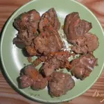 Жареная куриная печенка с луком
