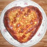 Пирог с яблоками Сердце