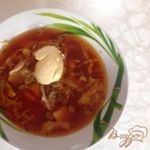 Борщ со свинными ребрышками