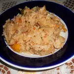 Капуста тушеная с рисом и морковью