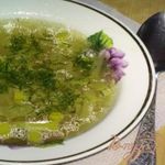 Картофельный суп с луком пореем