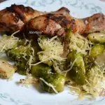 Куриные ножки с брюссельской капустой