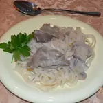 Рисовая лапша с грибами