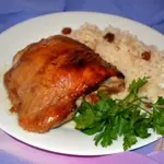 Курица в соусе Терияки с рисом и изюмом