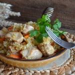 Плов из куриного мяса с тремя видами круп