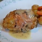 Курица с овощами в горчичном-вином соусе