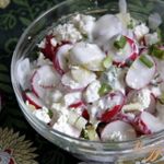 Салат из редиски яблока и феты