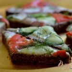 Сэндвич мозаика к чаю