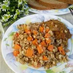 Гречка с томатом и уточкой