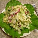 Овощной салат с яблоком и майонезом