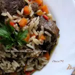 Свинина с рисом и овощами (в мультиварке)