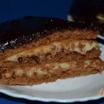 Шоколадный торт с заварным кремом