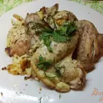 Запеченные куриные крылья с яйцом
