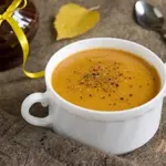 Чечевичный суп-пюре с баклажаном