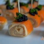 Крабовые палочки с кремом из копченой семги