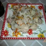 Рисовая каша с овощами и куриным мясом