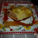 Омлет-ролл с куриным мясом