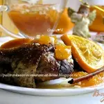 Индоутка в апельсинах и белом вине с мандариновым чатни (в мультиварке)