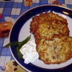 Кабачковые оладушки с грибами