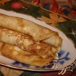 Микояновские блинчики с творогом и клюквенным соусом