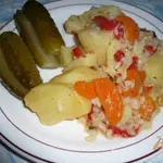 Картофель с рисом тушеный
