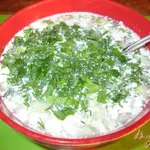 Окрошка на воде с майонезом и уксусом