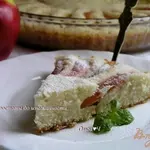 Постный манник с яблоками