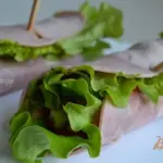 Рулетики из ветчины с овощами