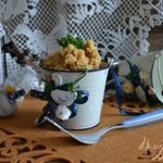Давленый картофель с гусиной печенью