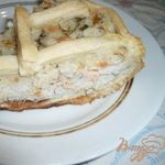 Пирог с консервированной горбушей и рисом