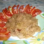 Вермишель жареная с мясом