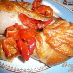 Куриные голени запеченные с болгарским перцем