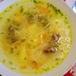 Суп с вермишелью и желудками