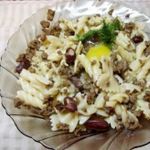 Макароны по-флотски с фасолью