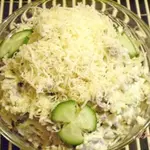 Салат из куриных желудков