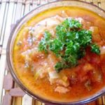 Подливка томатная с жареными огурцами