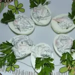 Яйца с креветками