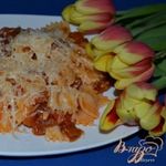 Фарфа́лле с баклажанами в томатном соусе