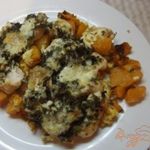 Курица запеченная с тыквой