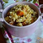 Ризотто с зеленым горошком и апельсином