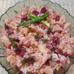 Теплый салат с тыквой и свеклой