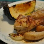 Куриные ножки с овощами с кленовым сиропом