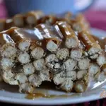 Сладкое полено из соломки