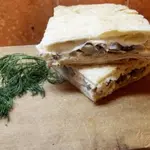 Грибной пирог с сыром